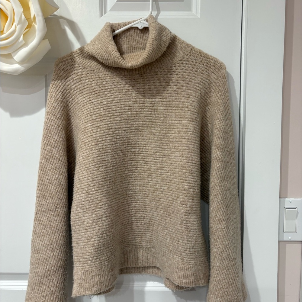 Minnie Rose Beige Cowl Neck Sweater